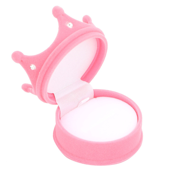 Kronesmykkeskrin Personlig Simpel Retro Design Øreringe Halskæde Smykkeemballage BoxPink