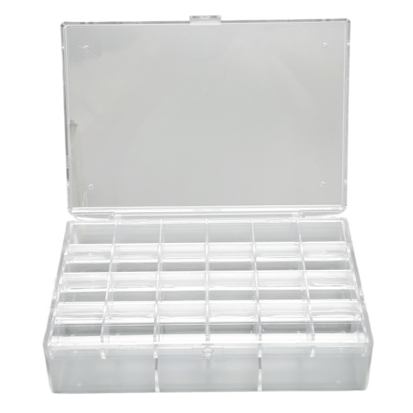 Örhängehållare Organizer Transparent Akryl 30 Grids Portabel Stapelbar Örhängen Organizer Box L