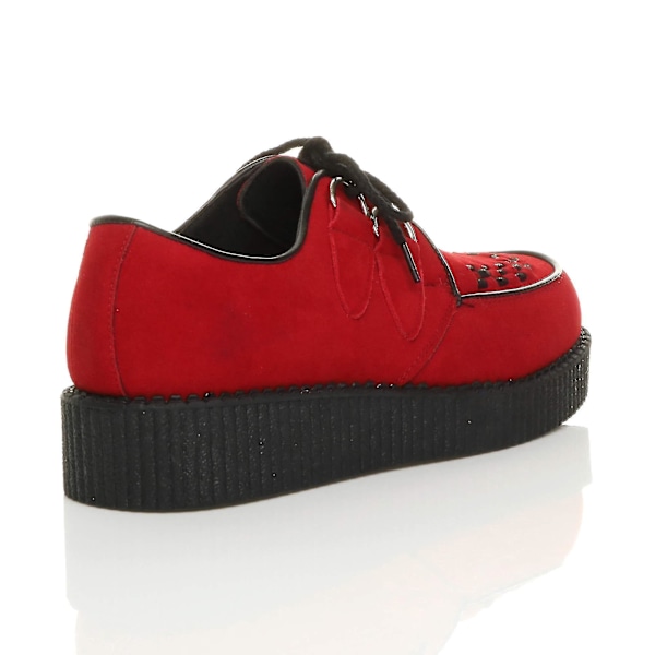 Platform Lace Up Dame Goth Punk Creepers Sko Støvler40