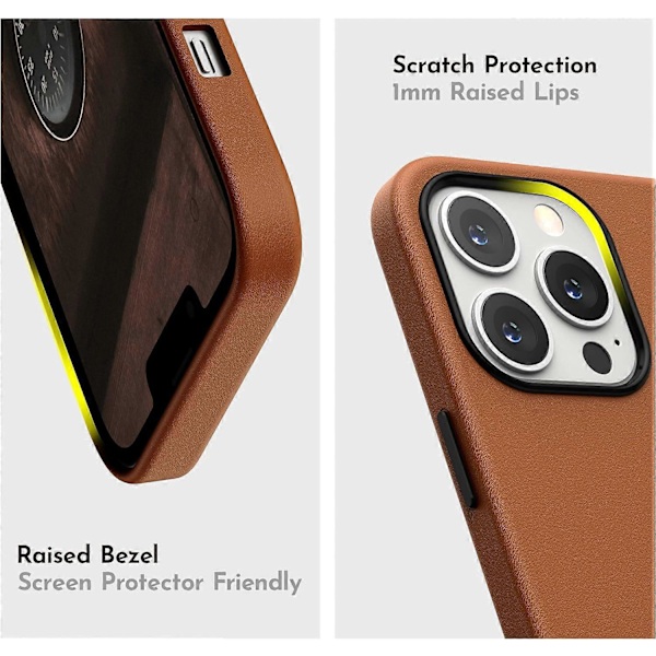 Kunstlæder Etui Kompatibelt med iPhone 13 Pro Max Etui 6,7 tommer, Premium PU Læder Etui Cover