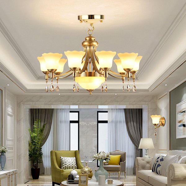 2 STK Jernlysekrone Hængende Plade Krog Loftslys Baldakin Dekoration DIY Fitting Accessory Guld