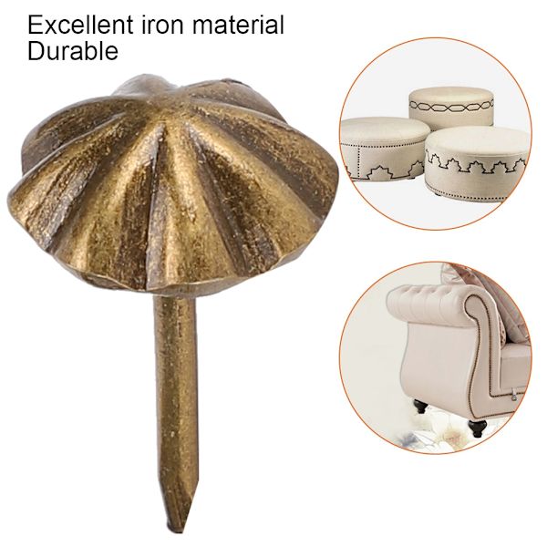 150 stk. møbelpolstringssøm Retro Glansmønster Sofa Dekoration DIY Tøj Tilbehør Jern 11MM