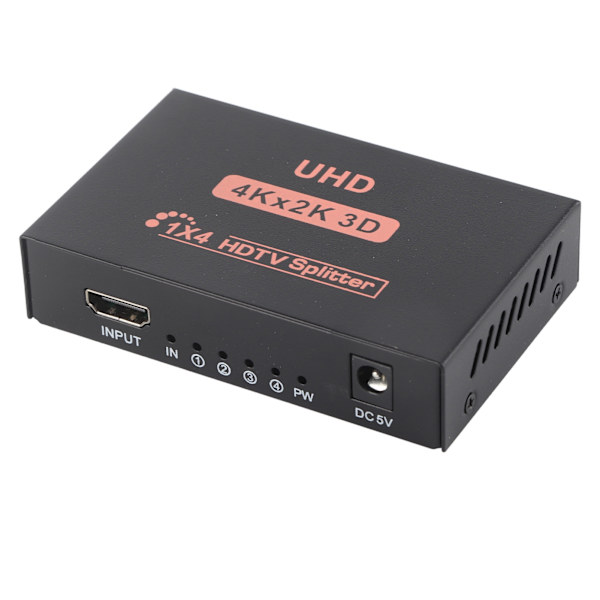 4K HD Multimedia Interface Splitter Plug and Play 1 ind 4 ud HD Multimedia Interface Switcher US Stik 100-240V