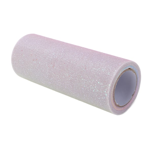 Regnbue Glitter Tulle Lang Fleksibel Utsøgt Praktisk Bred Anvendelse Funklende Tulle til Bryllupsfest Lyseblå Gul