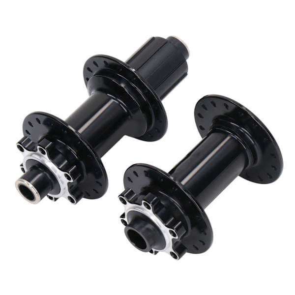 2 st Cykelnav Svart Aluminiumlegering 32 Hål Fram Bakre Cykelskivnav 4 Lager för Mountainbike