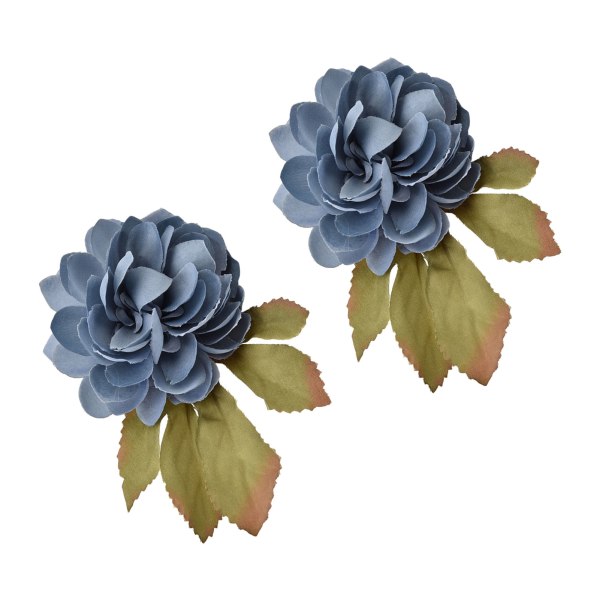 2stk emulerende servietring træbordbord blå enkel blomst servietring til hjemmehotelfest Lille smuk blomst
