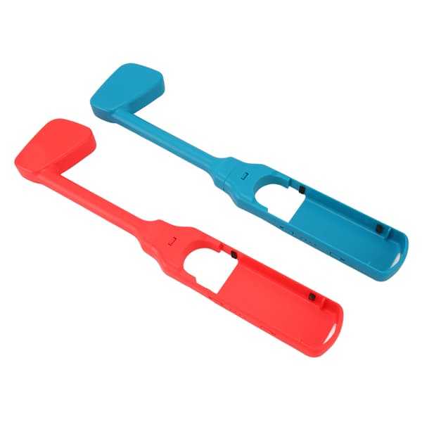 Game Golfklubbor Ergonomiska Justerbara Dubbelt Skydd Golfspelskontrollgrepp för Switch för Joy Con-kontroller Blå och Röd