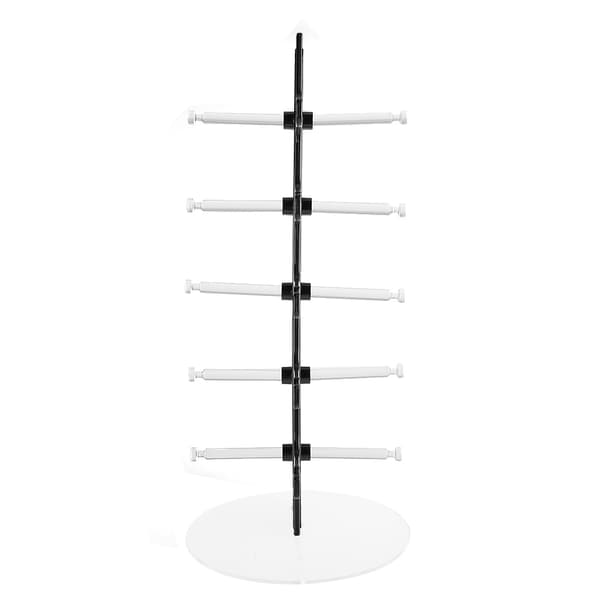 5 Par Plastik Brillehylde Solbriller Display Stand Rack Opbevaringsholder Sort