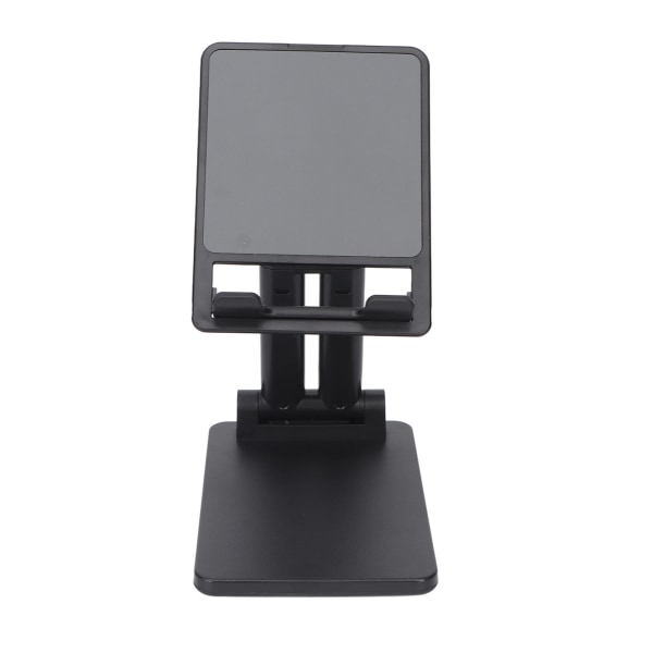 Mobiltelefonstativholder for skrivebord Sammenleggbare doble stenger for Iphone Nettbrett Smartphone for Live Streaming Opptak Svart