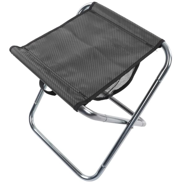 Udendørs bærbar foldestol aluminiumslegering tog maleri camping foldestol plus størrelse sølvgrå
