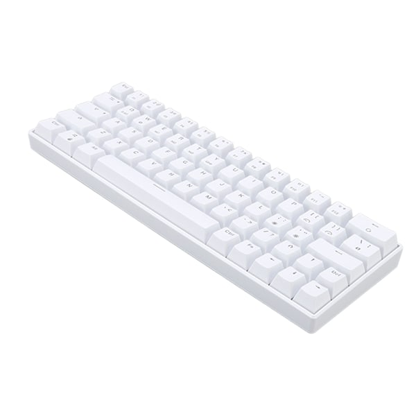 Mekanisk tastatur 64 taster trådløs 2.4G BT3.0 5.0 Type C kablet tilkobling ergonomisk design hvitt tastatur lineær handling bryter