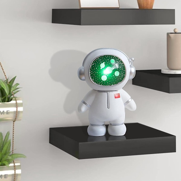 Genopladelig Justerbar Projektionslampe, Sød Astronaut Sparekasse - Mønt Soveværelse Stjernehimmel Lampe