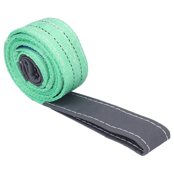 2T Flad Løftetov med Dobbelt Øje Spænde Polyester Webbing Løfteslynge til Industriel Kran 2 Meter