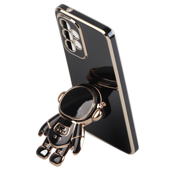 TPU plast mobiltelefondeksel stereoskopisk holder mobiltelefonbeskyttelsesdeksel for Samsung Black For A53 5G