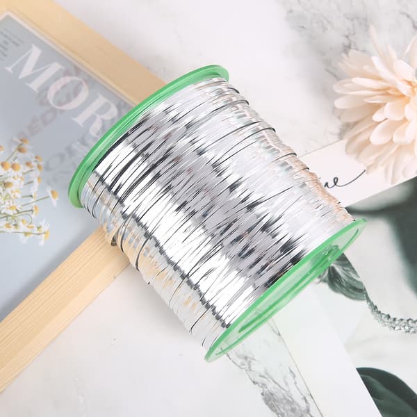 400 Yards Twist Ties Godispåse Bakförpackning Presentförpackning Blomster Twist Ties Silver