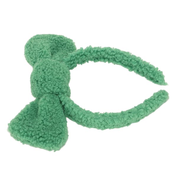 Spa-hårbånd Blødt mikrofiber grønt sødt sløjfe-design ansigtsvaskehårbånd til kvinder og piger