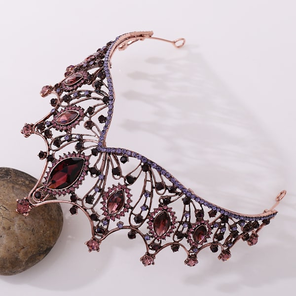 Barok krystal brudekrone - elegant rhinstens tiara til bryllupsfest