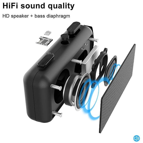 Bluetooth-kaiutin, kannettava langaton ulkokaiutin sisäänrakennetulla mikrofonilla, kovimmat ulkokaiuttimet stereoäänellä