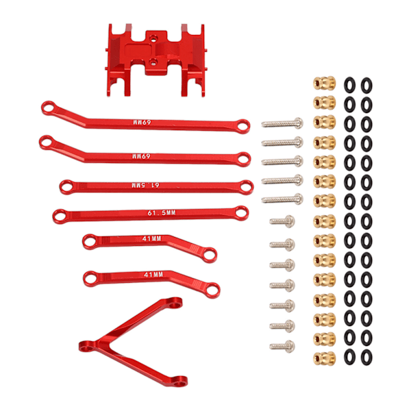 RC-styrstångsats för Axial SCX24 1/24 Deadbolt AXI90081 B17 AXI00004 RC-biluppgraderingsdel röd