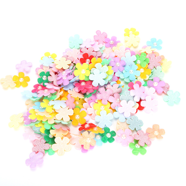 200 st miniatyrhantverksblommor med tiofärgade blandade mjuka prästkragar, utmärkta för handgjorda accessoarer och hantverk