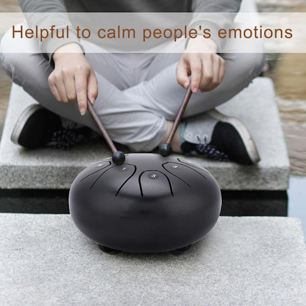 Perfekt kvalitet Hand Pan Handpan Tongue Tank Trumma 5,5 tums slagverk (kaffe)