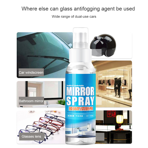 100 ml Anti-imma spray Anti-imma glasögonrengöring Anti-imma medel för bilvindruta glas