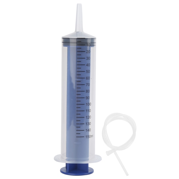 Large Diameter Plastic Syringe with Tube Catheter Measuring Disposable Tool 150ML