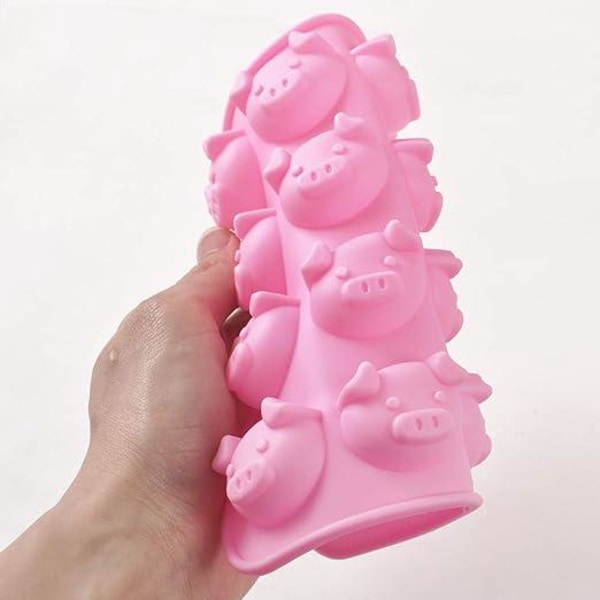Sæt med 4 griseformede silikoneforme til gelé, fondant, hårdt slik, ketogene fedtbomber, harpiks