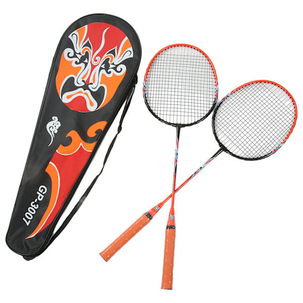 2-spelar badmintonracketset i ferroalloy integrerad för nybörjare amatör primär träning