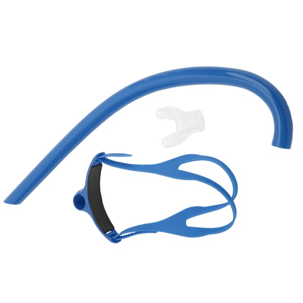 Simning frontmonterad snorkel med silikonmunstycke Simträningsandning GearBlue