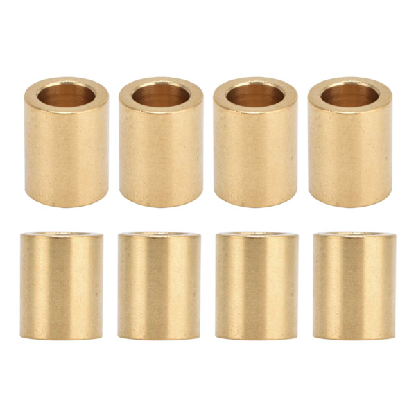 8 kpl itsevoitelevia messinkiholkkeja, 8 mm reikä x 12 mm ulkohalkaisija x 15 mm pituus, erikoislaakeriholkki messinkiholkki liukusäätimelle
