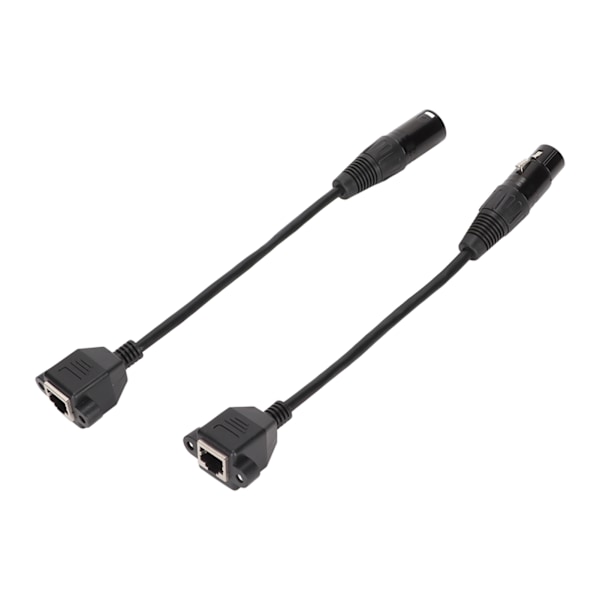 2 kpl XLR3–RJ45-kaapeli 3-pin Plug and Play -naaras XLR-verkkojohto LED-nauhatallennusstudioon