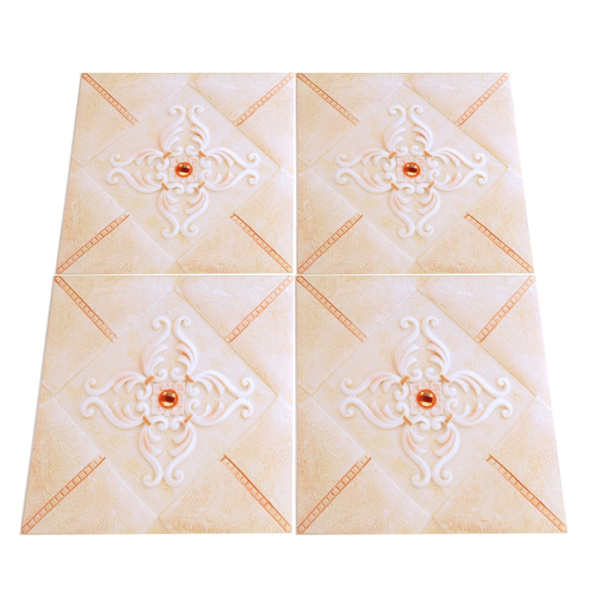 10st självhäftande PVC-kakelgolv Väggdekaler 3D-dekal Heminredning 12CM*12CM #2