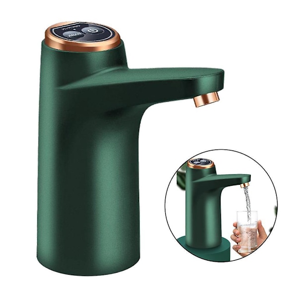 Bærbar USB-ladet vannflaskepumpe for 5 gallons flaske - Matkvalitets silikonrør, rustfritt, enkel å bruke