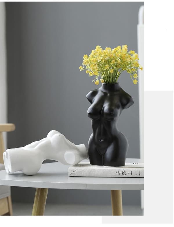 Keramisk vase - Bohemsk dekorasjon (svart)
