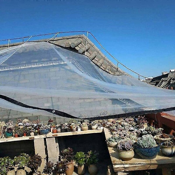 Transparent Vattentät Presenning med Öljetter, PE Multifunktionell Vattentät Rivtålig Ultralätt Presenning (Färg: Klar, Storlek