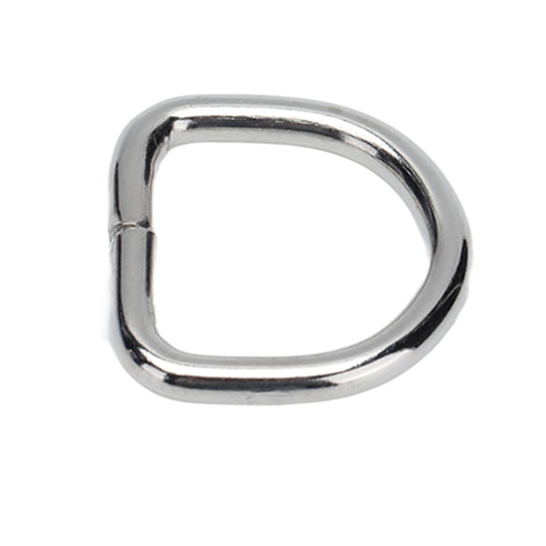 50 stk. D-ringe i premiumjern - robuste, holdbare, farveægte, udsøgte, brede anvendelsesmuligheder - metal D-ringe til tasker, tøj, pung - sølv 2x11x11mm