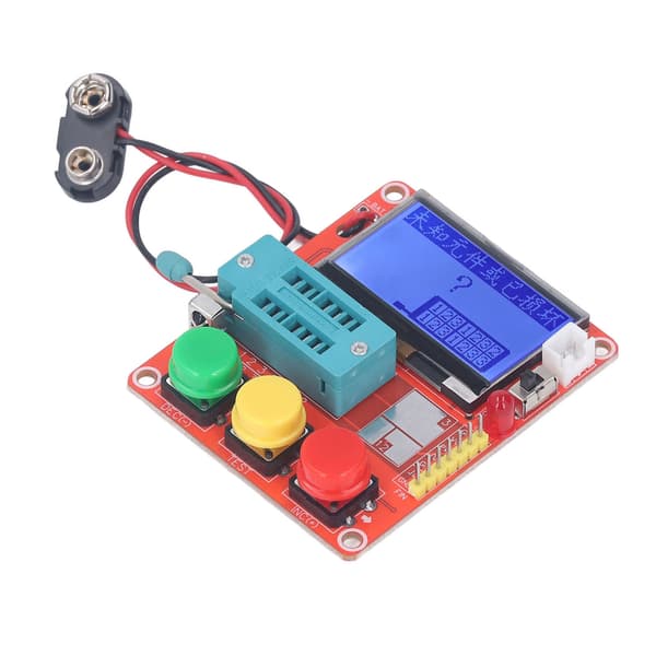 LCR T4 MINI Z DIY Transistor Tester PCB Diode Triode Kapacitansmåler 9V med LCD Grafisk Display