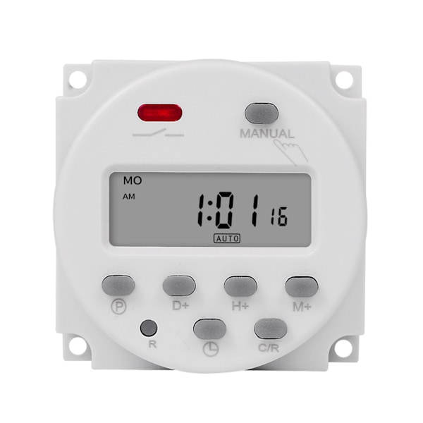 Mikrocomputer Strømforsyning Tidsur Kontakt Smart Programmerbar Timer Kontakt Gadelampe Nedtællingskontakt 110V