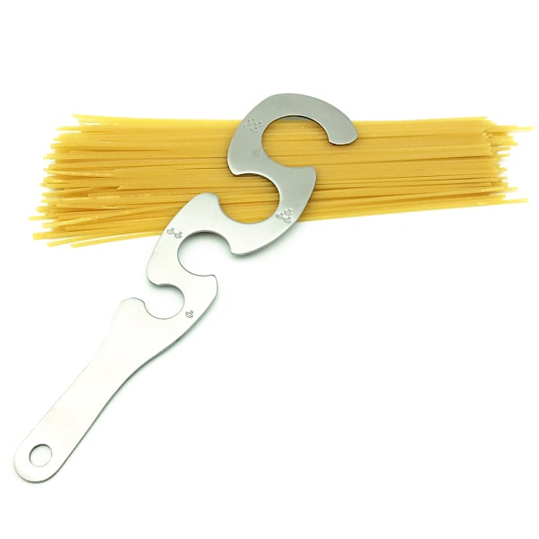 4 hull S-formet spaghetti-måler i rustfritt stål, praktisk og holdbar kjøkkenhjelp
