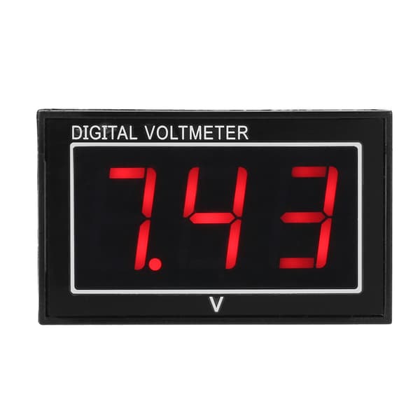 1 stk. Digital 0,56\" LED-display Vandtæt Voltmeter DC Spændingsmåler Panel (5-130V, Rød)