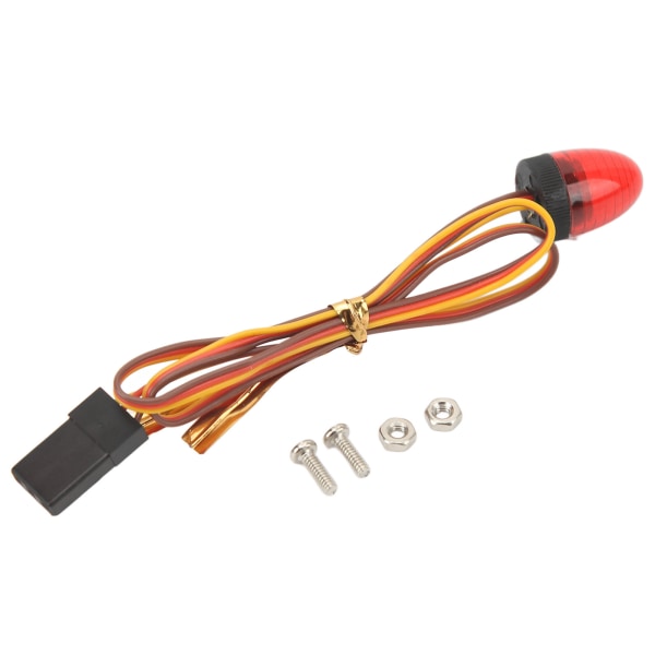 RC Car Alarm Light 5 Ljuslägen Hög Simulering Rund Kompakt 10x15mm LED-varningsljus för 1/10 RC Car Red