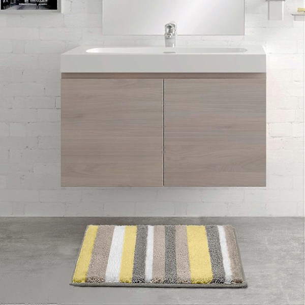 Maskintvättbar Halkfri Badrumsmatta 40x60x3cm, Ultra Mjuk Absorberande Förtjockad Duschmatta Mikrofiber Badrumsinredning, Gul
