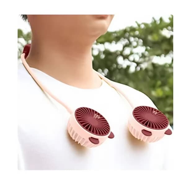 Portable Dual Neck Fan USB Rechargeable Hands-Free Fan
