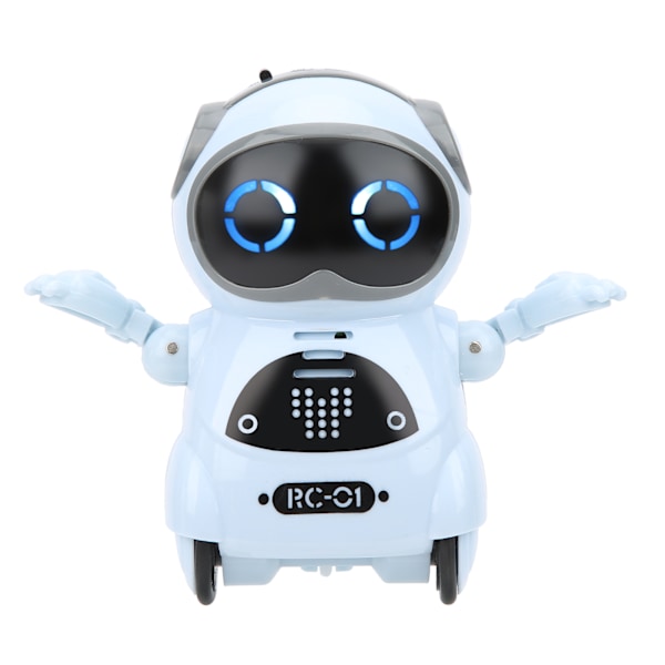 939A Robot Legetøj Interaktiv Stemmegenkendelse Optag Sang Dans Mini RC Robot LegetøjBlå