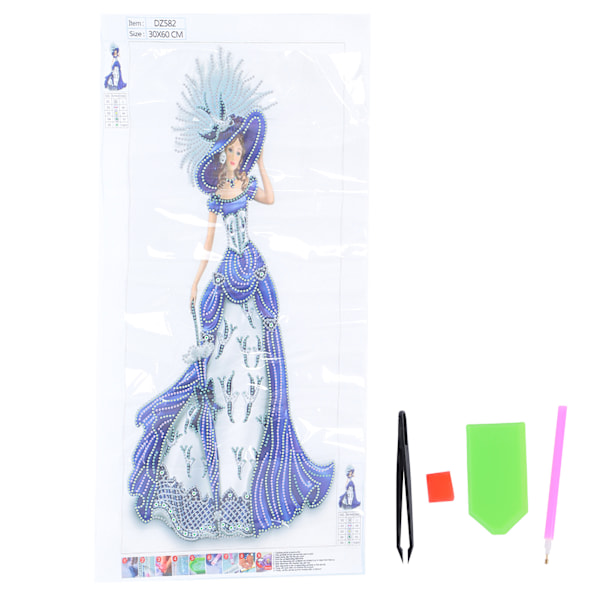 DIY Rhinestones Maleri Elegant Dame Mønster Krystal Maleri Broderi Billede Dekoration KitDZ582