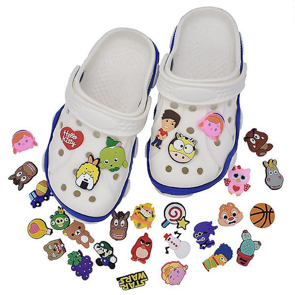 Kenkäkorut 50- set tytöille ja pojille - Crocs-koristeet, rannekoru, juhlakoristeet, syntymäpäivä- ja pääsiäislahjat