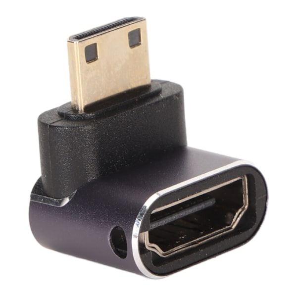 Mini HD Multimedia Interface hann til HD Multimedia Interface hunn adapter 8K 60Hz toveis 90 graders ringt vinkeladapter
