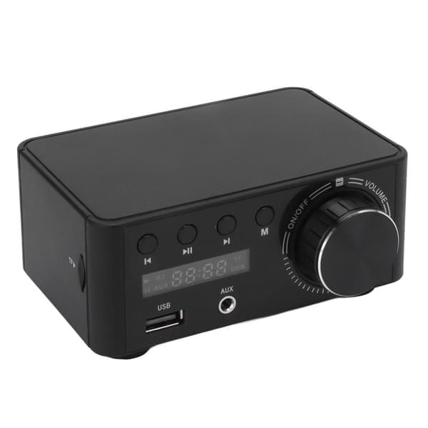 Mini Amplifier 50W Bluetooth 5.0 DC9V‑24V Class D Home HiFi Stereo Amplifier for Computer Mobile Phone 0.4