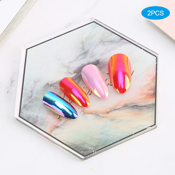 Nail Art Plade Display Stand Practice Display Neglepolering Blanding Manicure Maling PlateSexangle